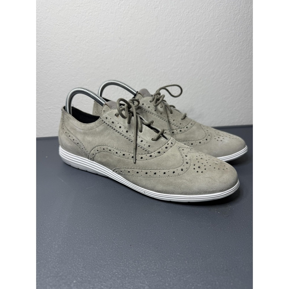 Cole Haan Shoes Womens Size 10‎ Gray Suede Wingtip Oxford Lightweight Casual